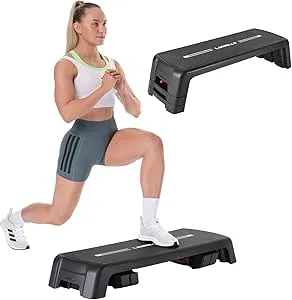 A. Tech SMARTSTEP™ Adjustable Dual Purpose Cardio and Strength Step Platform System with Built In Risers