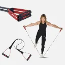 A. Tech SMARTBAND Resistance Band With Handles For Working Out, Yoga, Pilates, Elastic Exercise Bands