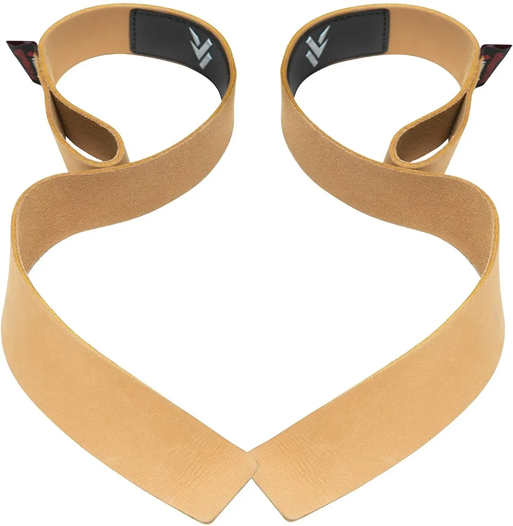 Weight Lifting Leather Wrist Straps – Brown Pair for Workout, Gym, and Fitness Training