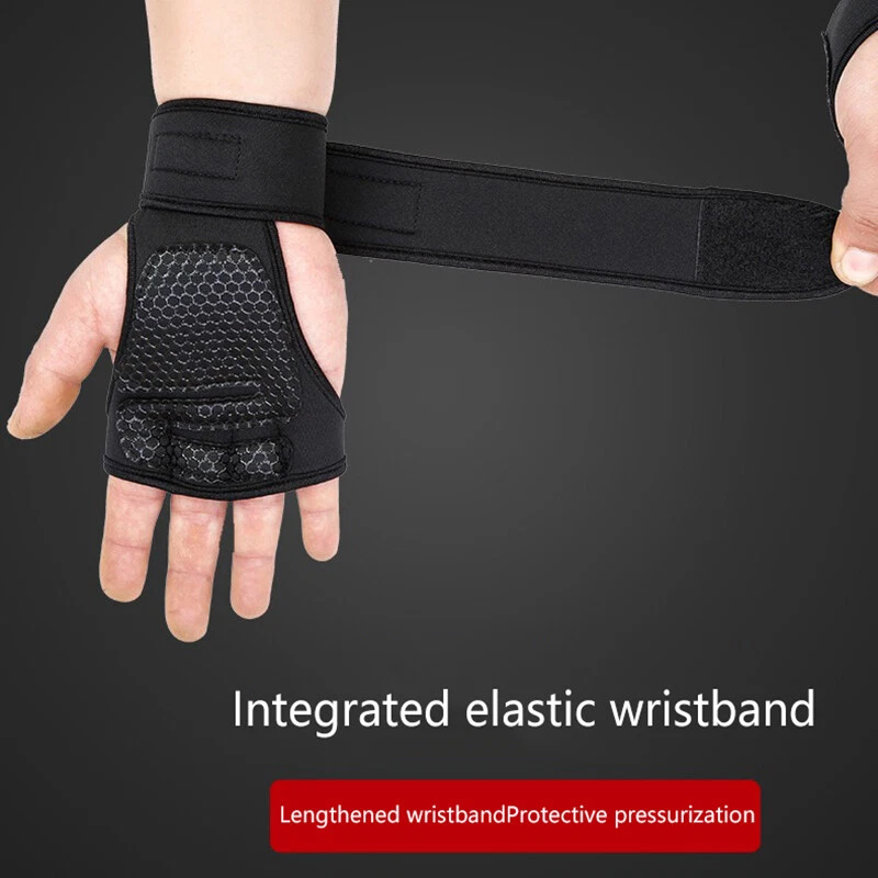 Weightlifting Training Gloves Fitness Sports Body Building Gym Hand Wrist Glove