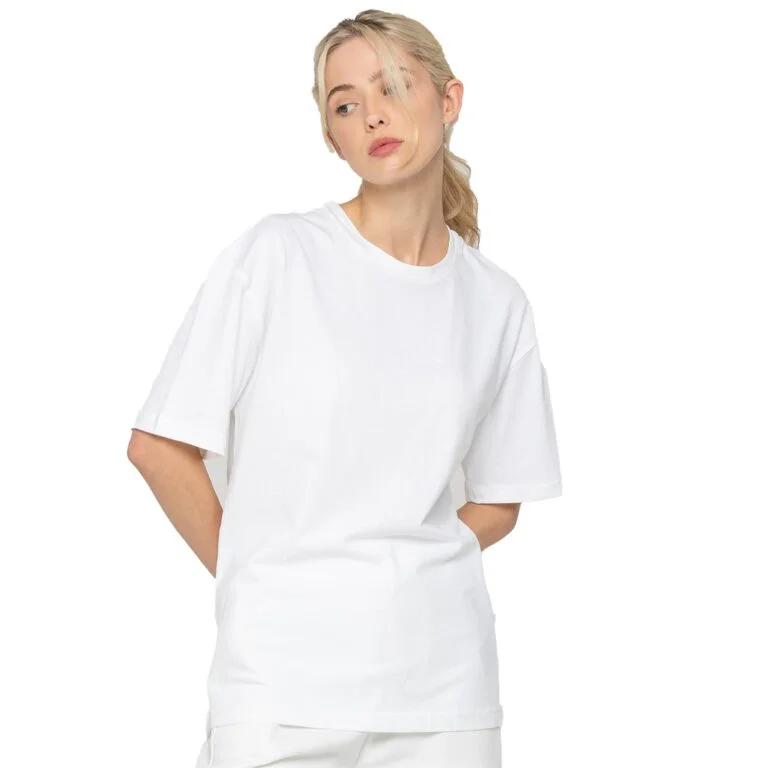 Women’s Oversized T-Shirt – Baggy Fit Casual Cotton Tee for Everyday Comfort (White, S)