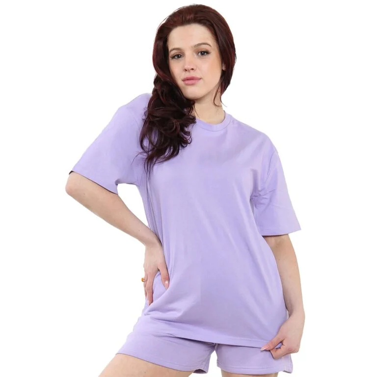 Women’s Oversized T-Shirt – Baggy Fit Casual Cotton Tee for Everyday Comfort (Pink, S)