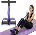 Abdominal Trainer, Sit-Up Training Equipment, Bodybuilding Expander, Full Body Trainer for Home, 6 Tubes, Elastic Pull Rope, Multifunctional Leg Exerciser for Fitness, Weight Loss, Training, Yoga
