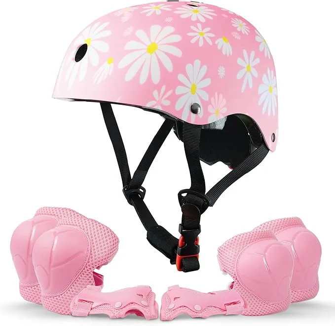 Kids Bike Helmet age 3 to 12, Adjustable Safety Gear for Boys and Girls, Suited to Scooter, Cycling, Skateboard & Roller Skating - Protection for Boys & Girls (Black)