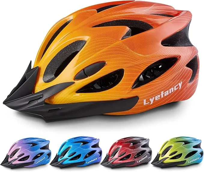Kids Bike Helmet, Lyefancy Kids Helmet for 3-14 Years Old Boys Girls, Children Adjustable Helmet 50-59cm for Bicycle Scooter Skating Cycling with Visor (Green)