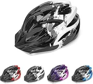 Kids Bike Helmet, Kids Helmet Age 3-14 for Boys Girls, Adjustable Children Bicycle Helmet Scooter Skating Cycling Helmet 50-58c (Red)