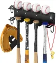 Wall Mount Baseball Storage Rack, Heavy Duty Metal Baseball Bat Holder Sports Equipment Organizer for Bat and Ball Display in Home or Baseball Stadium