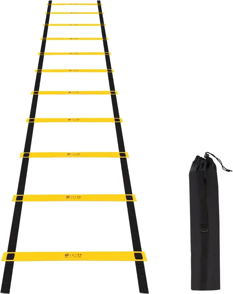 4M Agility Ladder Speed Training Ladder with 12 Adjustable Rungs, Football Training Equipment for Speed, Footwork & Agility, Agility Training Equipment for Football, Tennis, Basketball, Rugby & Sports