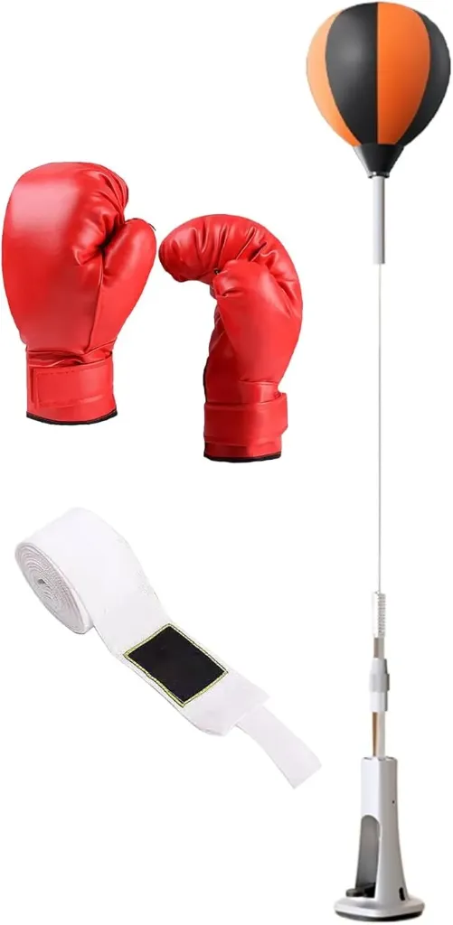 Free Standing Boxing Bag Kit, Freestanding Boxing Bag - Height Adjustable Boxing Standing Reflex Bag, Hand-Eye Coordination Training Equipment for Precision
