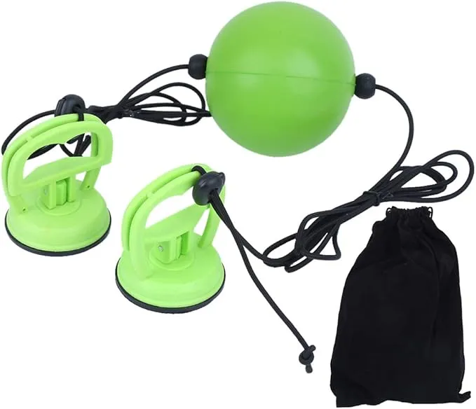 HERCHR Boxing Fight Ball, Double End Punching Ball Suction Cup Suspension Type Boxing Ball Kit for Gym MMa Fitness Training