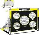 Football Goal Pop Up Football Net for Kids 4ft x 3ft, 5ft x 4ft, Outdoor Training Equipment with Target and Carry Bag