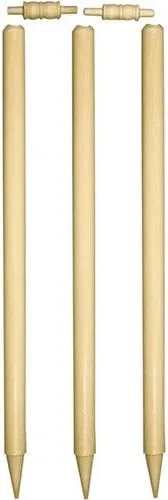SET OF 3 FULL SIZE CRICKET WICKETS WOODEN STUMPS