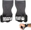 BEAR GRIP Multi Grip Straps/Hooks – Premium Heavy-Duty Weight Lifting Straps with Wrist Support (Size L)