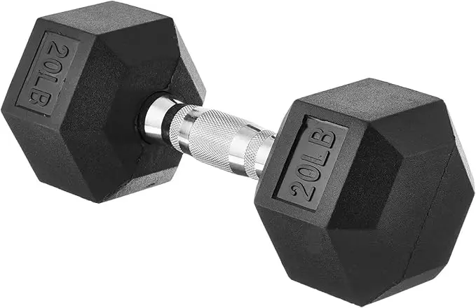 A Tech Basics Rubber Hex Dumbbell Hand Weight (10 Pounds)